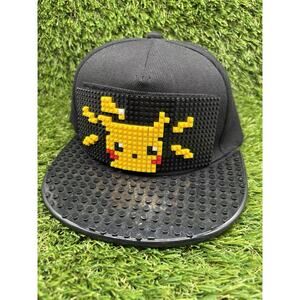Pokémon Hat Snapback Adult Wide Brim Black One Size Adjustable Blocks